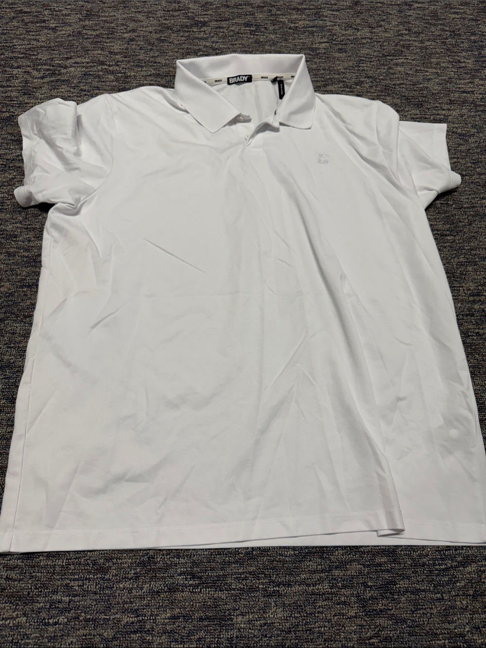 Brady Men's White Polo Shirt with Subtle Logo
